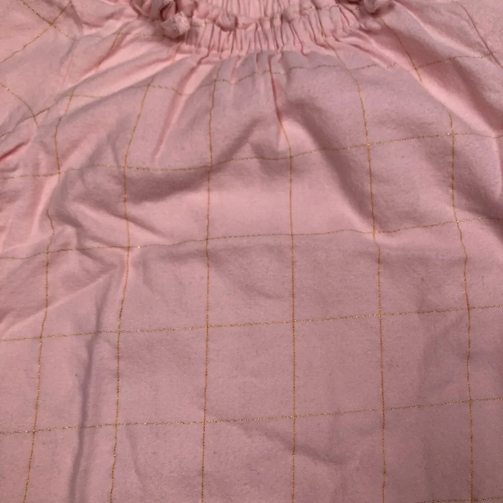 Carter's Baby Girl Pink & Gold Striped Long Sleeve Blouse 12M